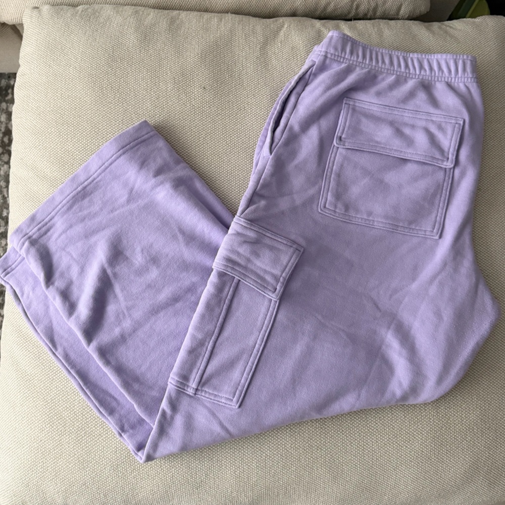 TNA Lavender Cargo Sweatpants